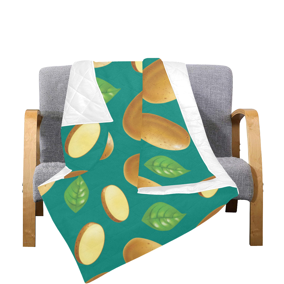Potato Pattern Print Design A04 Premium Quilt