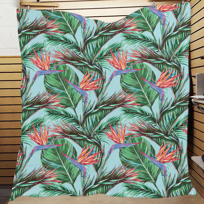 Bird Of Paradise Pattern Print Design BOP01 Premium Quilt
