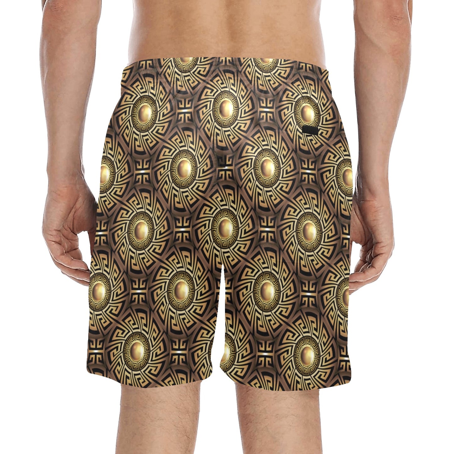 Ancient Greek Print Design LKS3012 Men's Swim Trunks Beach Shorts