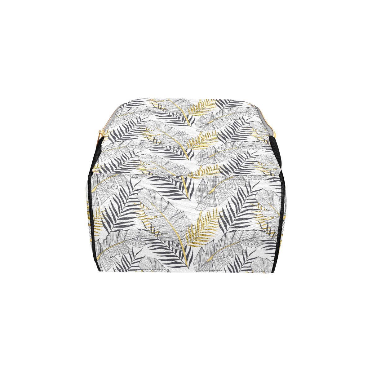 Gold Glitter Tropical Palm Leaves Diaper Bag Backpack
