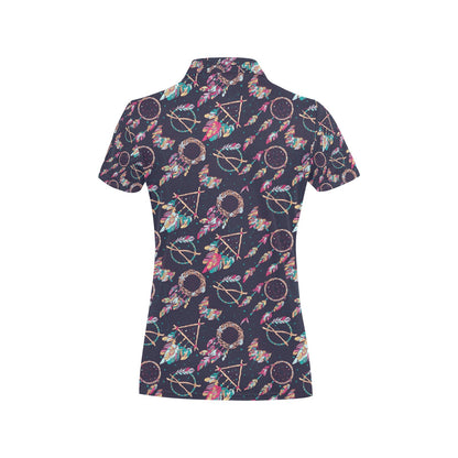 Boho Dream Catcher Colorful Women's Polo Shirt