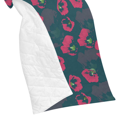 Morning Glory Pattern Print Design 01 Premium Quilt