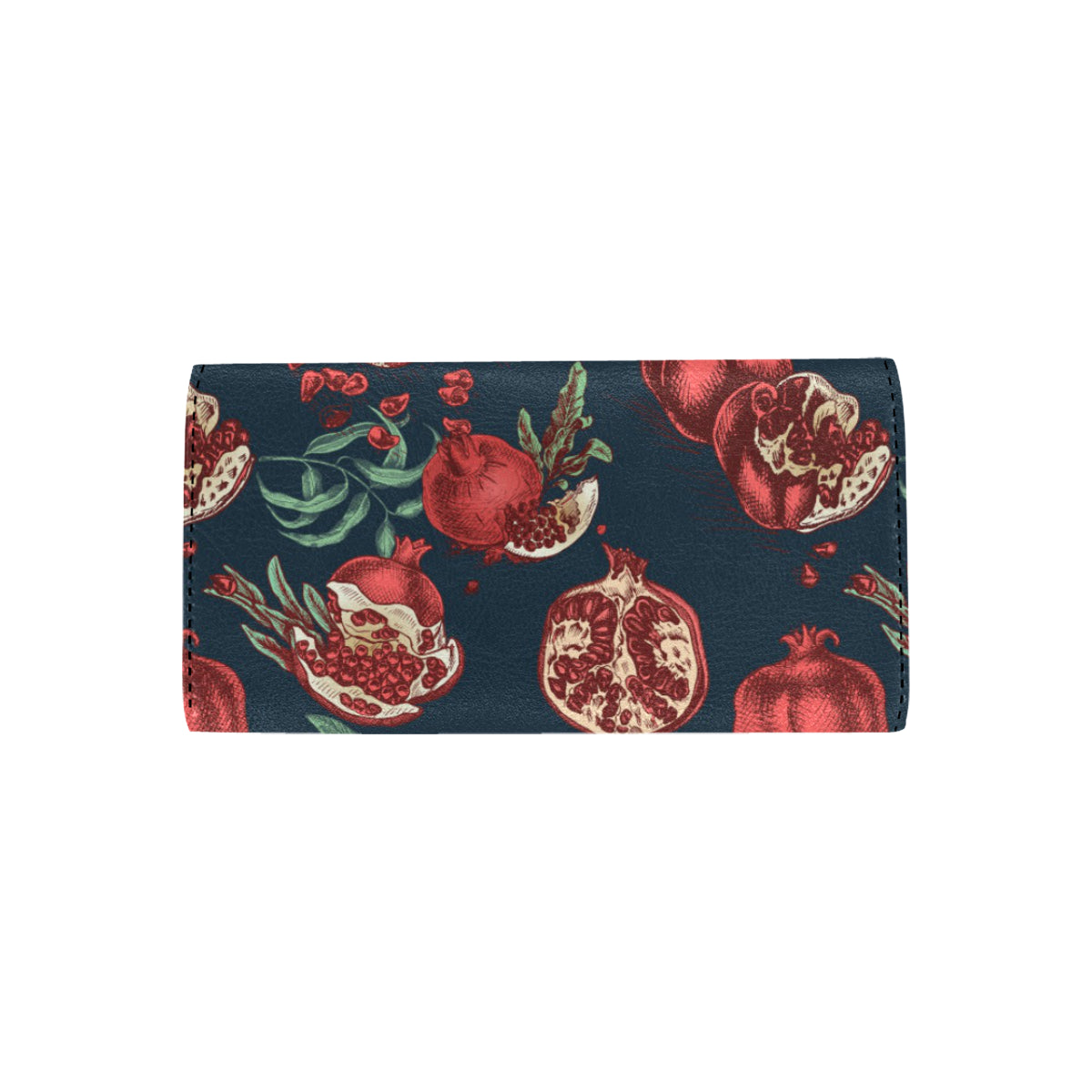 Pomegranate Pattern Print Design PG04 Women's Trifold Wallet