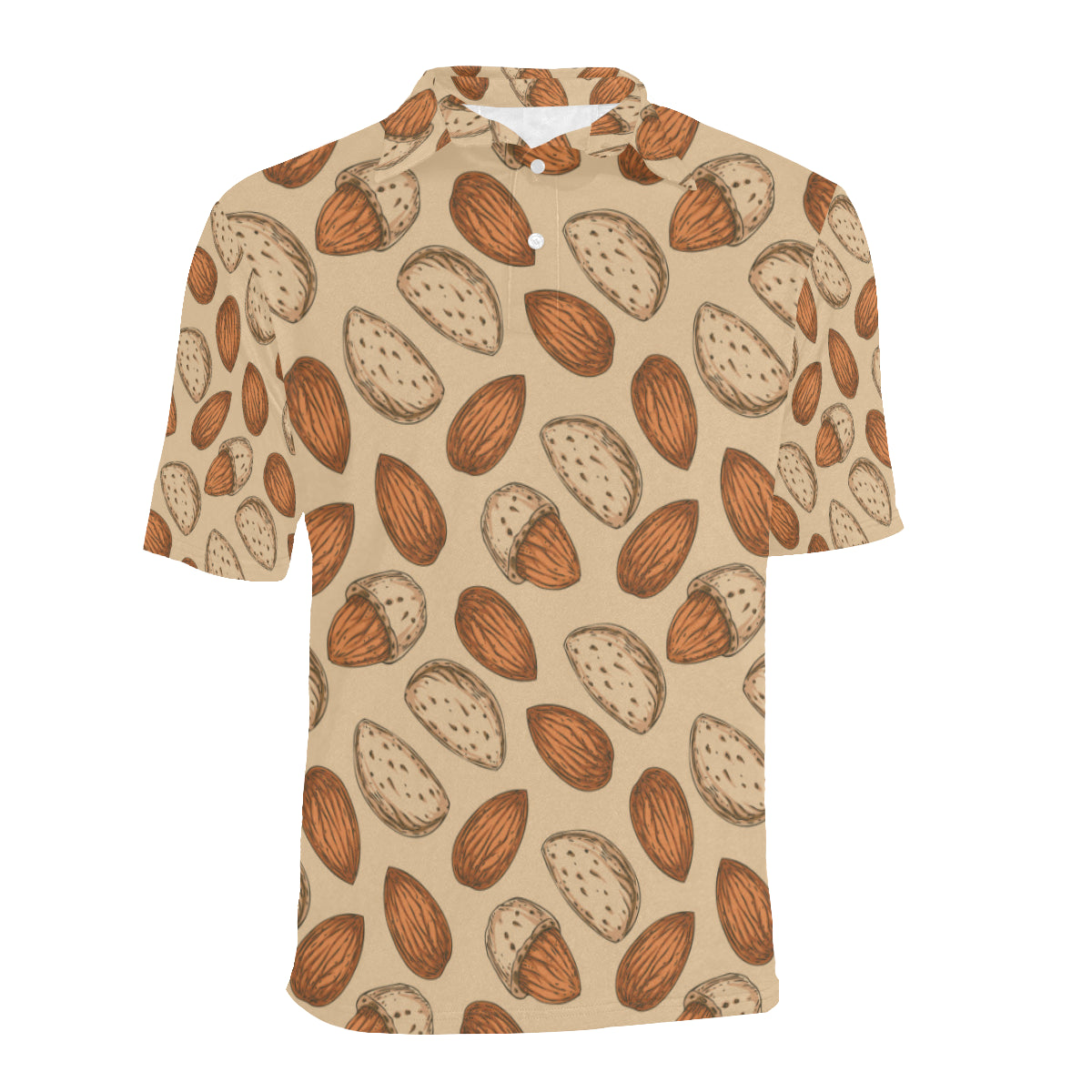 Almond Pattern Print Design 04 Men Polo Shirt