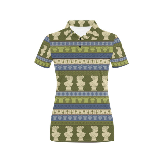 Ancient Greek Statue Print Design LKS301 Women's Polo Shirt