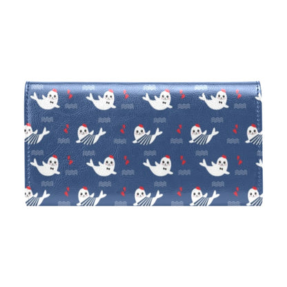 Sea Lion Print Design LKS403 Women's Trifold Wallet