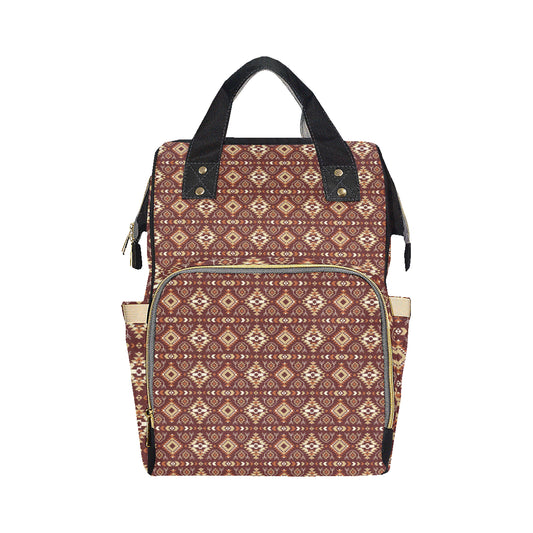 Navajo Native Color Print Pattern Diaper Bag Backpack