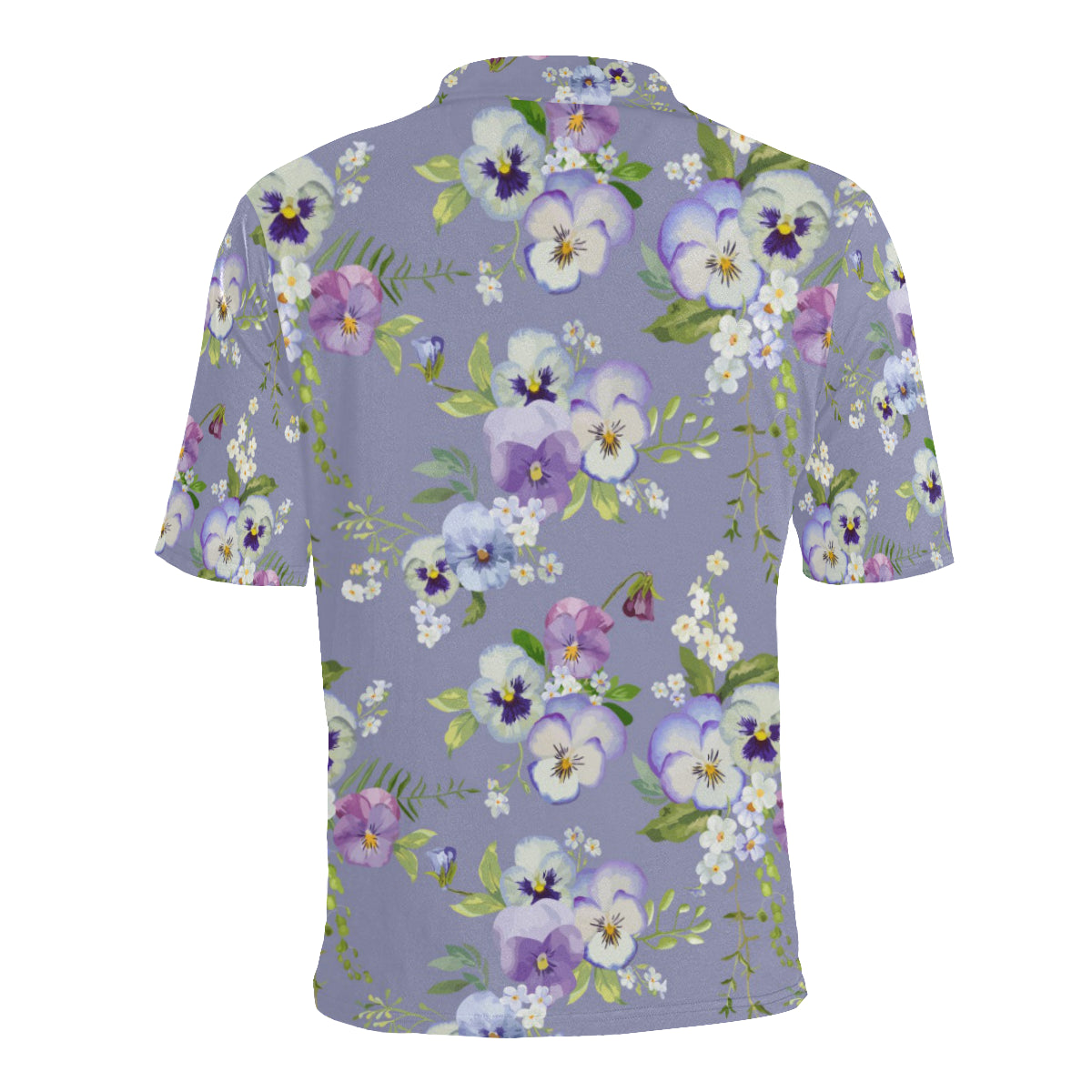 Pansy Pattern Print Design PS05 Men Polo Shirt