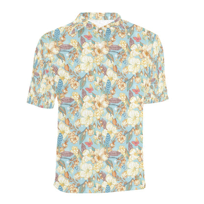 Summer Floral Print Design LKS302 Men Polo Shirt