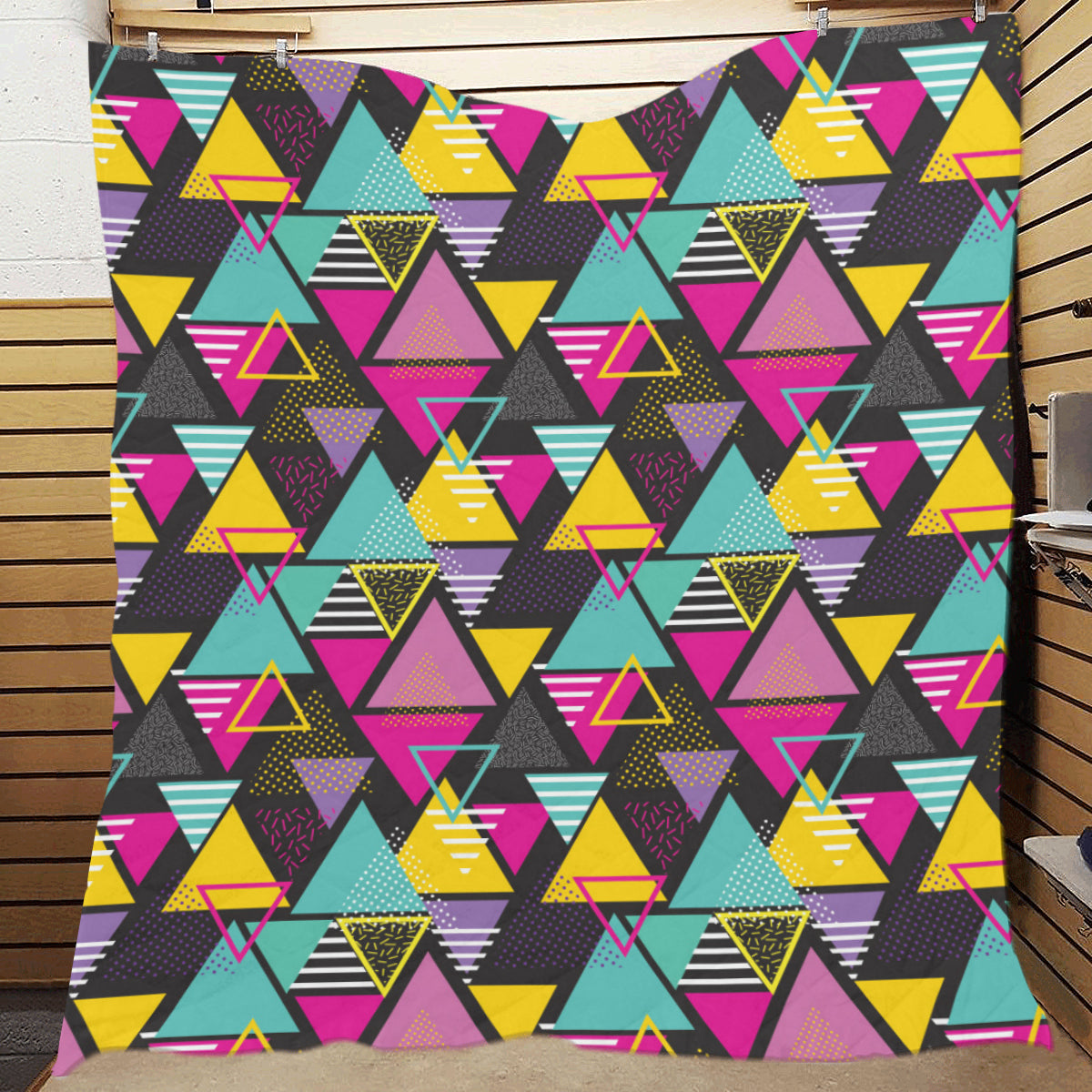 Geometric Colorful Pattern Print Design 02 Premium Quilt