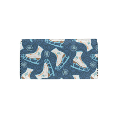 Ice Skate Pattern Print Design 01 Women's Trifold Wallet