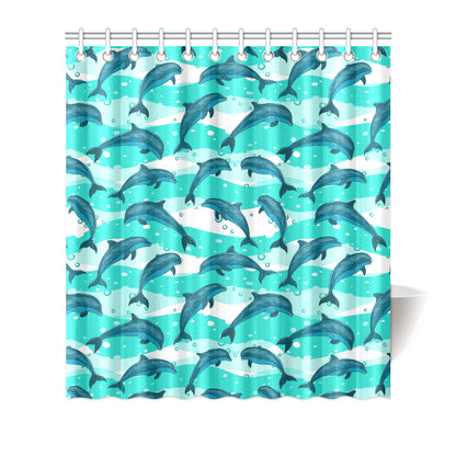Dolphin Design Print Pattern Shower Curtain