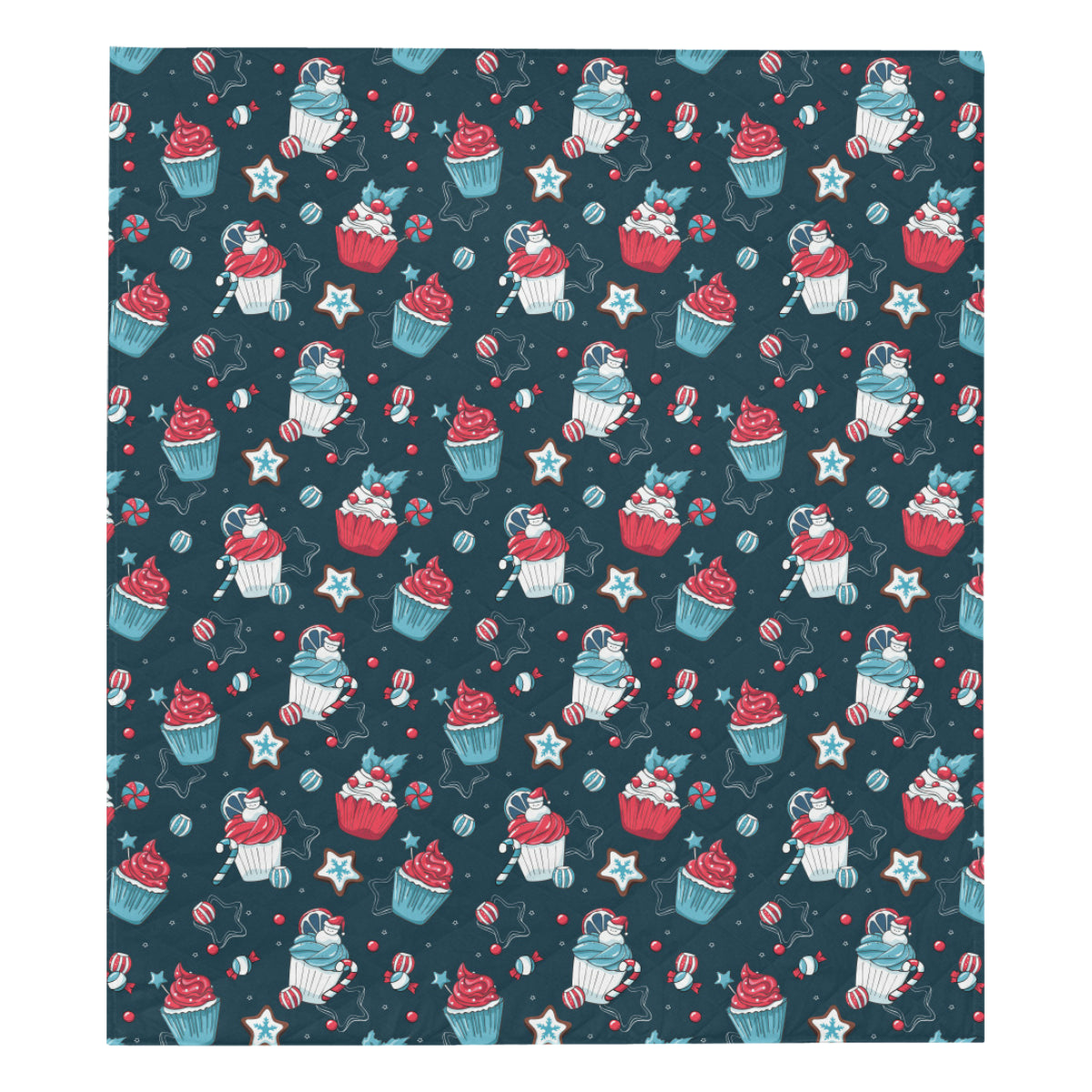 Cupcake Pattern Print Design 03 Premium Quilt