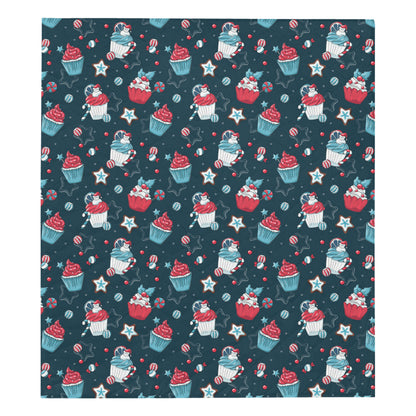 Cupcake Pattern Print Design 03 Premium Quilt