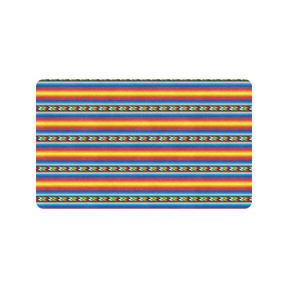 Mexican Blanket ZigZag Print Pattern Rubber Doormat