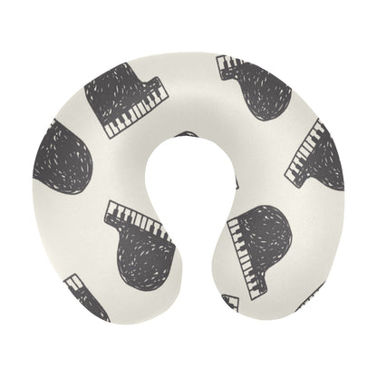 Piano Pattern Print Design 04 U-Shaped Travel Neck Pillow