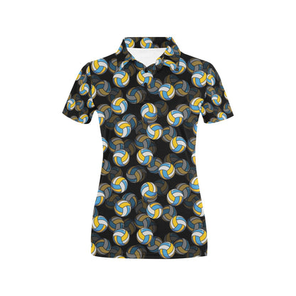 Volleyball Print Design LKS302 Women's Polo Shirt