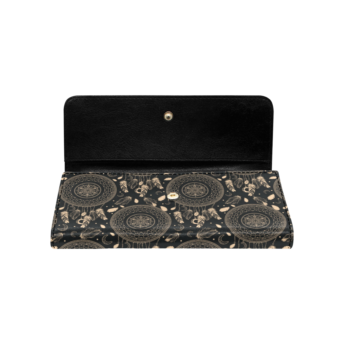 Dream Catcher Mandala Boho Moon Women's Trifold Wallet