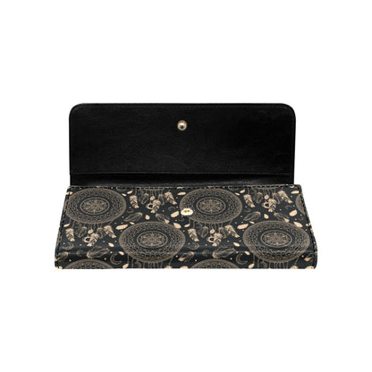 Dream Catcher Mandala Boho Moon Women's Trifold Wallet