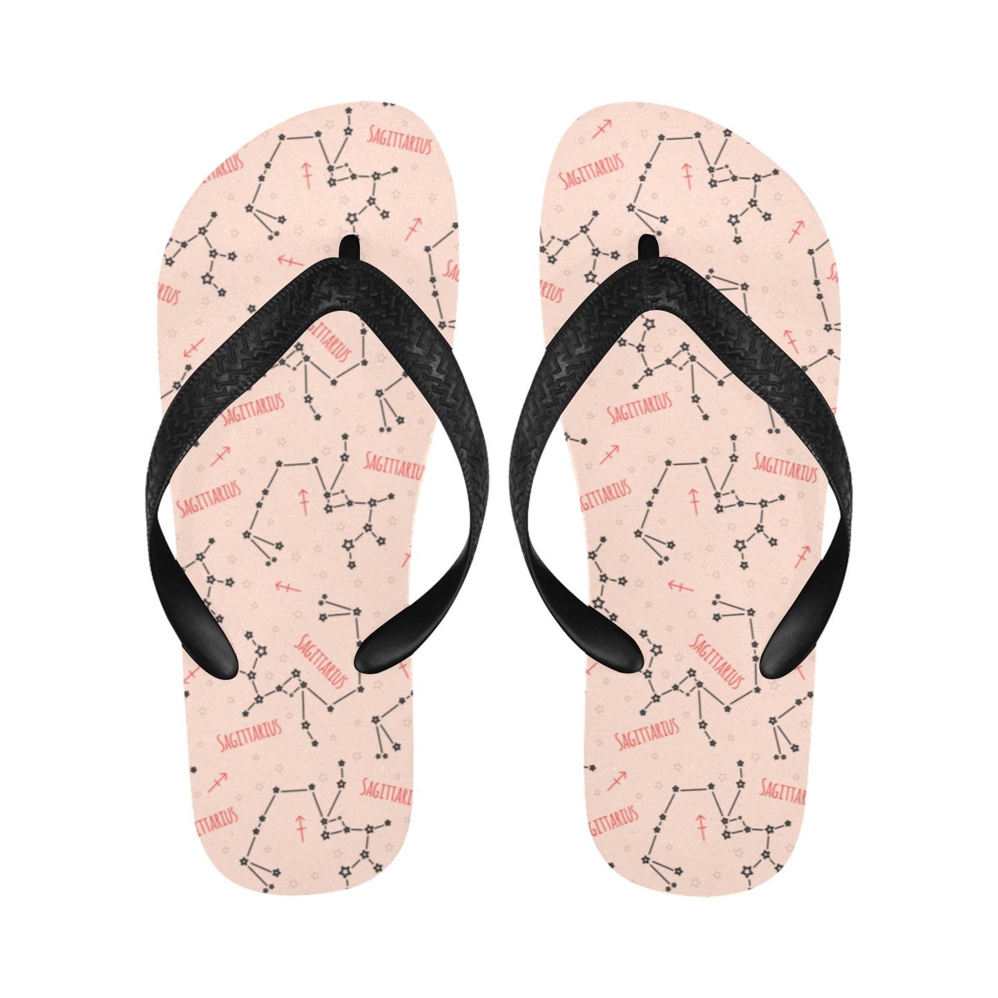 Sagittarius Star Print Design LKS302 Flip Flops