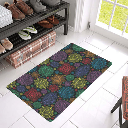 Chakra Mandala Print Pattern Rubber Doormat