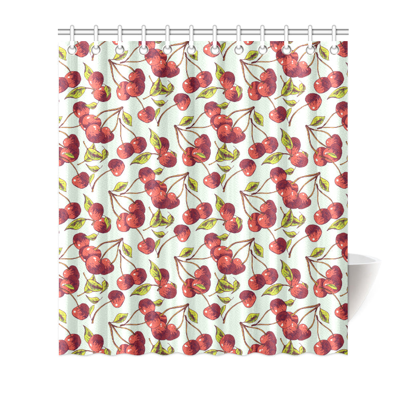 Cherry Hand Draw Shower Curtain