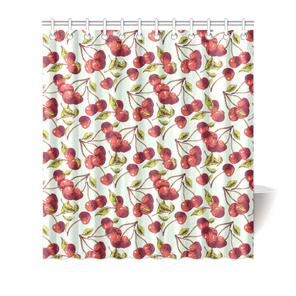Cherry Hand Draw Shower Curtain