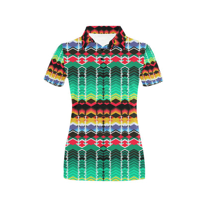 Serape Print Design LKS307 Women's Polo Shirt