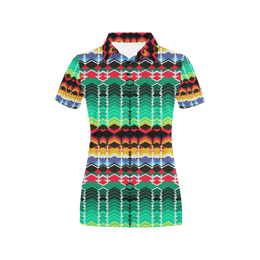 Serape Print Design LKS307 Women's Polo Shirt