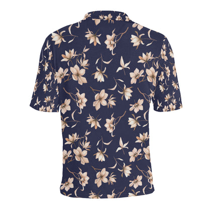 Beautiful Floral Pattern Men Polo Shirt