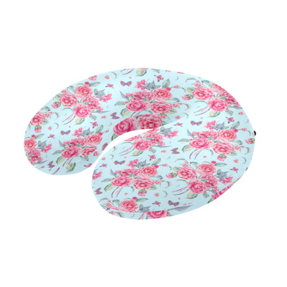 Camellia Pattern Print Design 01 U-Shaped Travel Neck Pillow