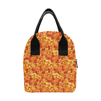 Hibiscus Summer Print Design LKS302 Insulated Lunch Bag