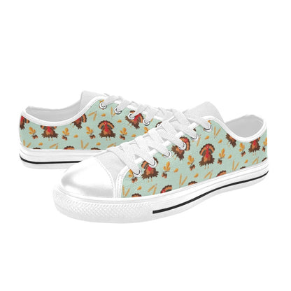 Thanksgiving Print Design LKS309 Women's White Low Top Shoes