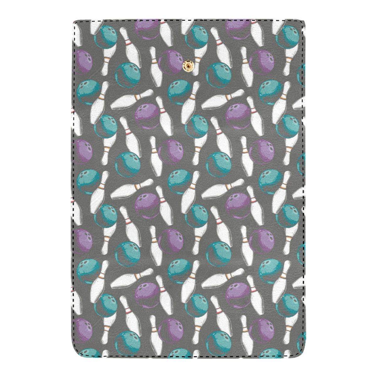 Bowling Pattern Print Design 03 Women's Trifold Wallet