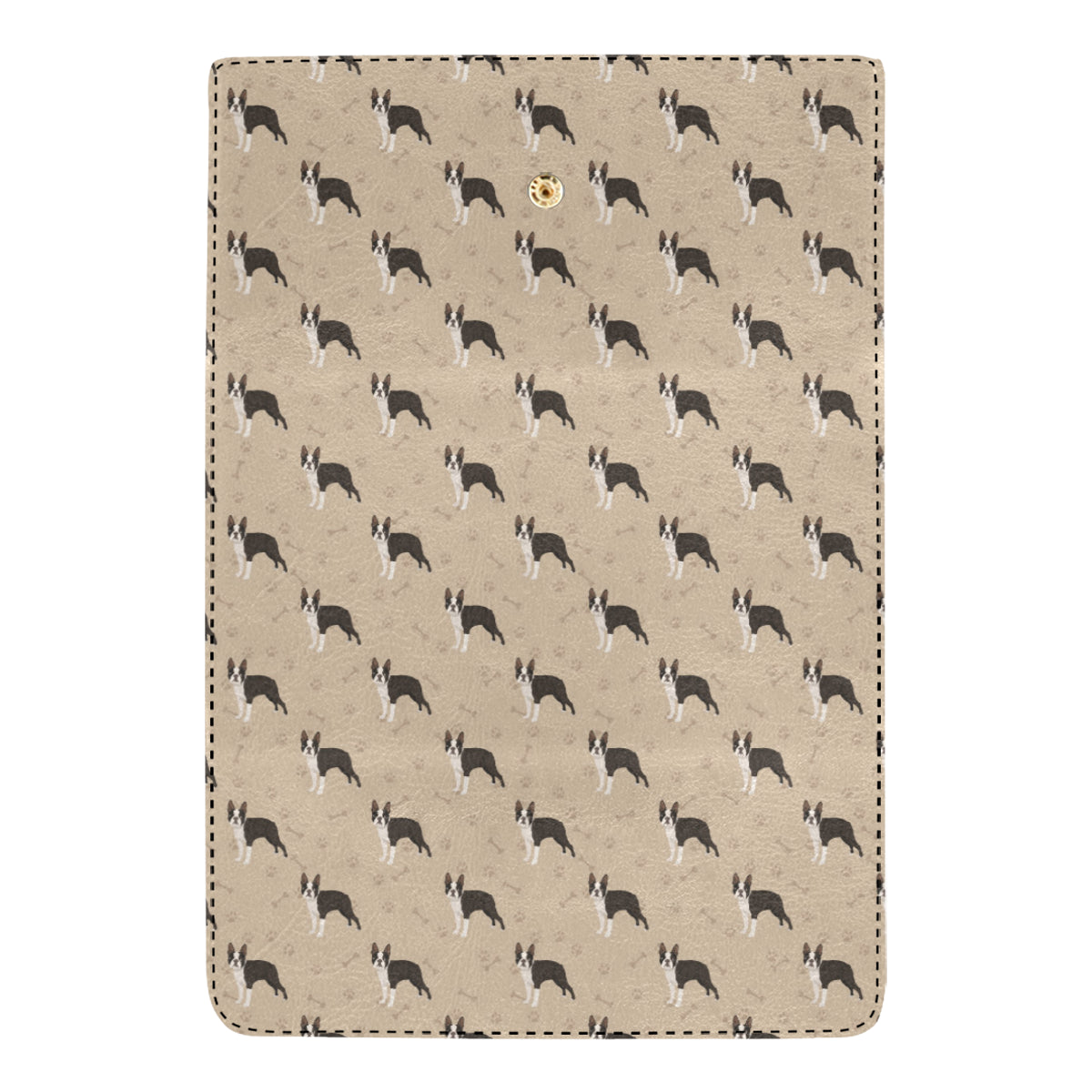 Boston Terrier Pattern Print Design 02 Women's Trifold Wallet
