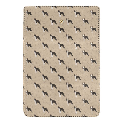Boston Terrier Pattern Print Design 02 Women's Trifold Wallet