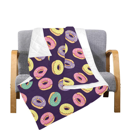 Donut Pattern Print Design DN08 Premium Quilt