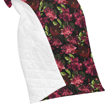 Iris Pattern Print Design IR03 Premium Quilt