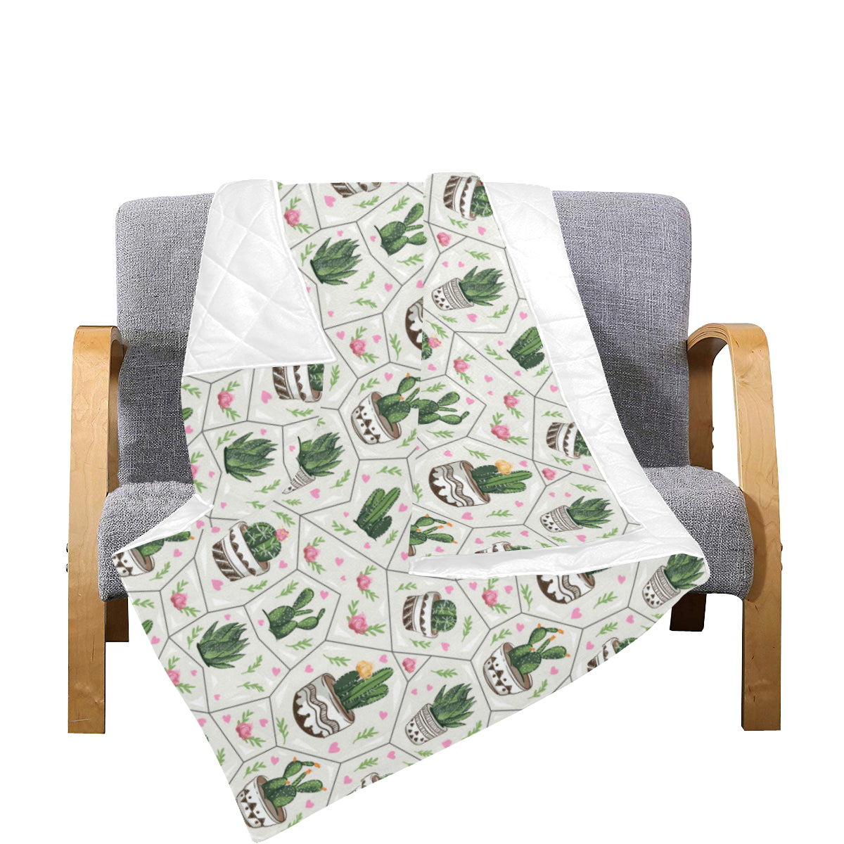 Cactus Pattern Print Design 04 Premium Quilt