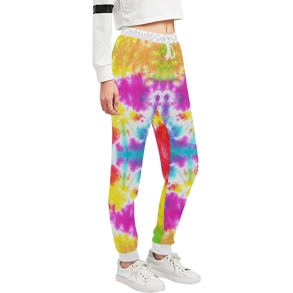 Tie Dye Rainbow Themed Print Unisex Sweatpants