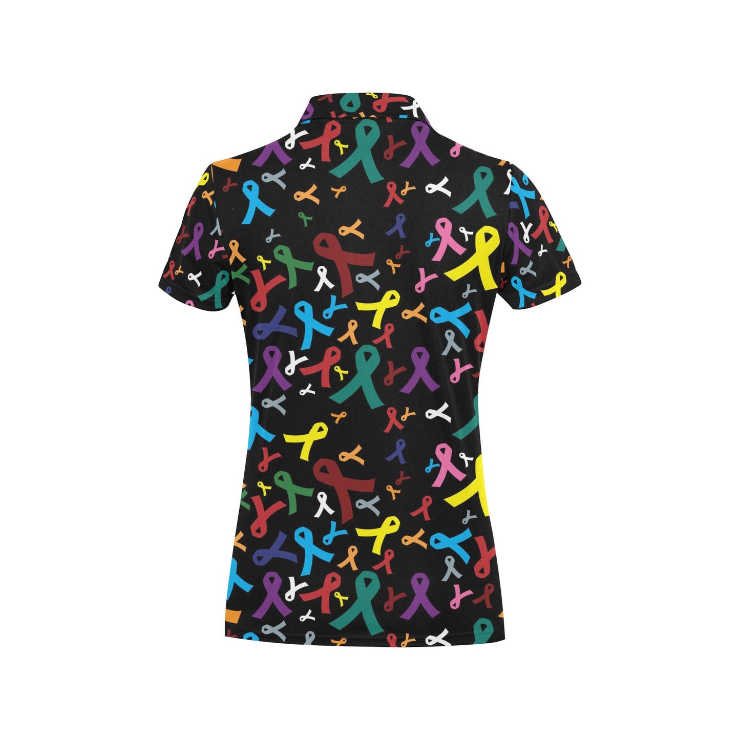 Cancer Awareness Pattern Print Design 03 Women's Polo Shirt