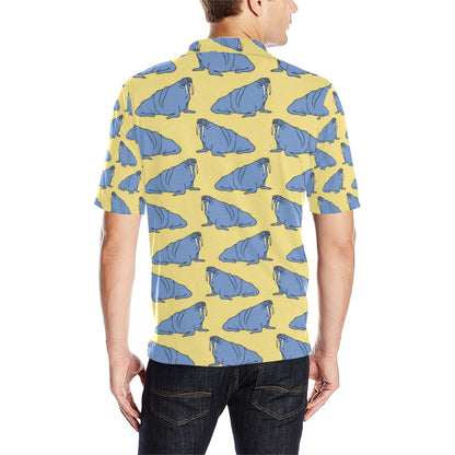 Walrus Pattern Print Design 02 Men Polo Shirt