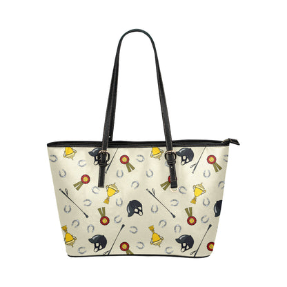 Equestrian Horseshoe Equipment Leather Tote Bag