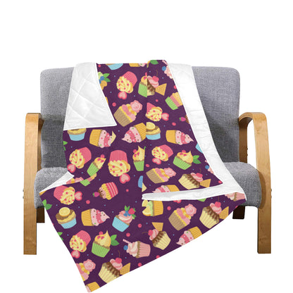 Cupcake Pattern Print Design 05 Premium Quilt
