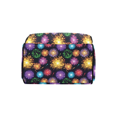 Firework Print Design LKS305 Diaper Bag Backpack