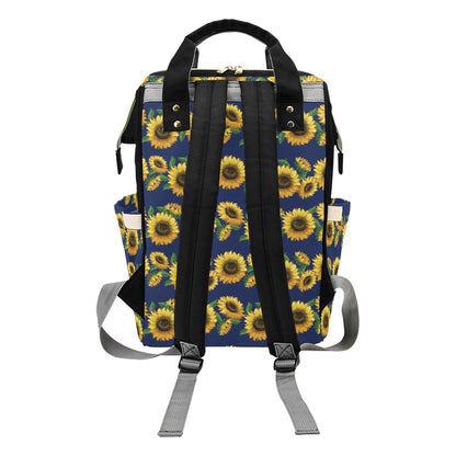 Sunflower Print Design LKS307 Diaper Bag Backpack