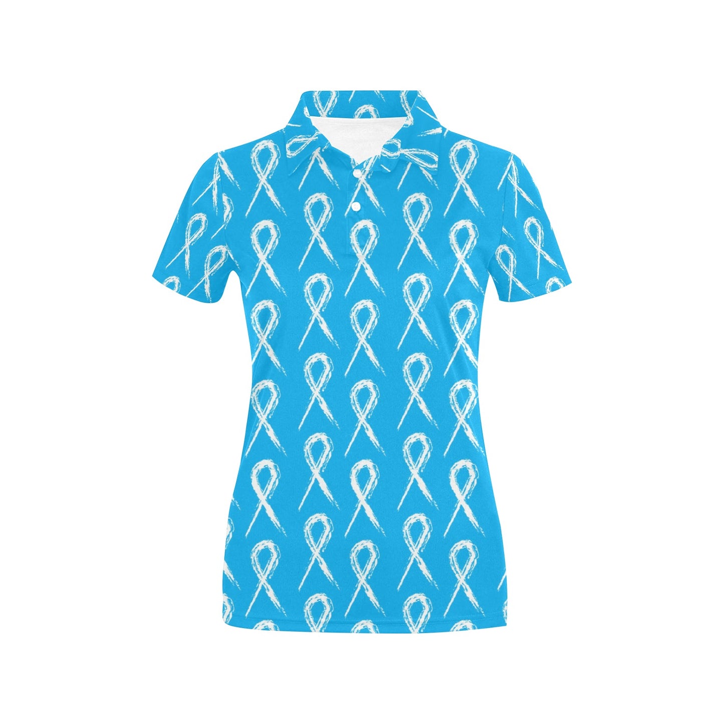 Prostate cancer Pattern Print Design A03 Women's Polo Shirt