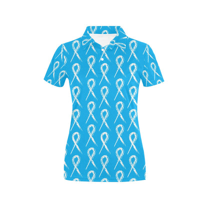 Prostate cancer Pattern Print Design A03 Women's Polo Shirt