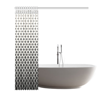 Geometric Black White Pattern Print Design 03 Shower Curtain