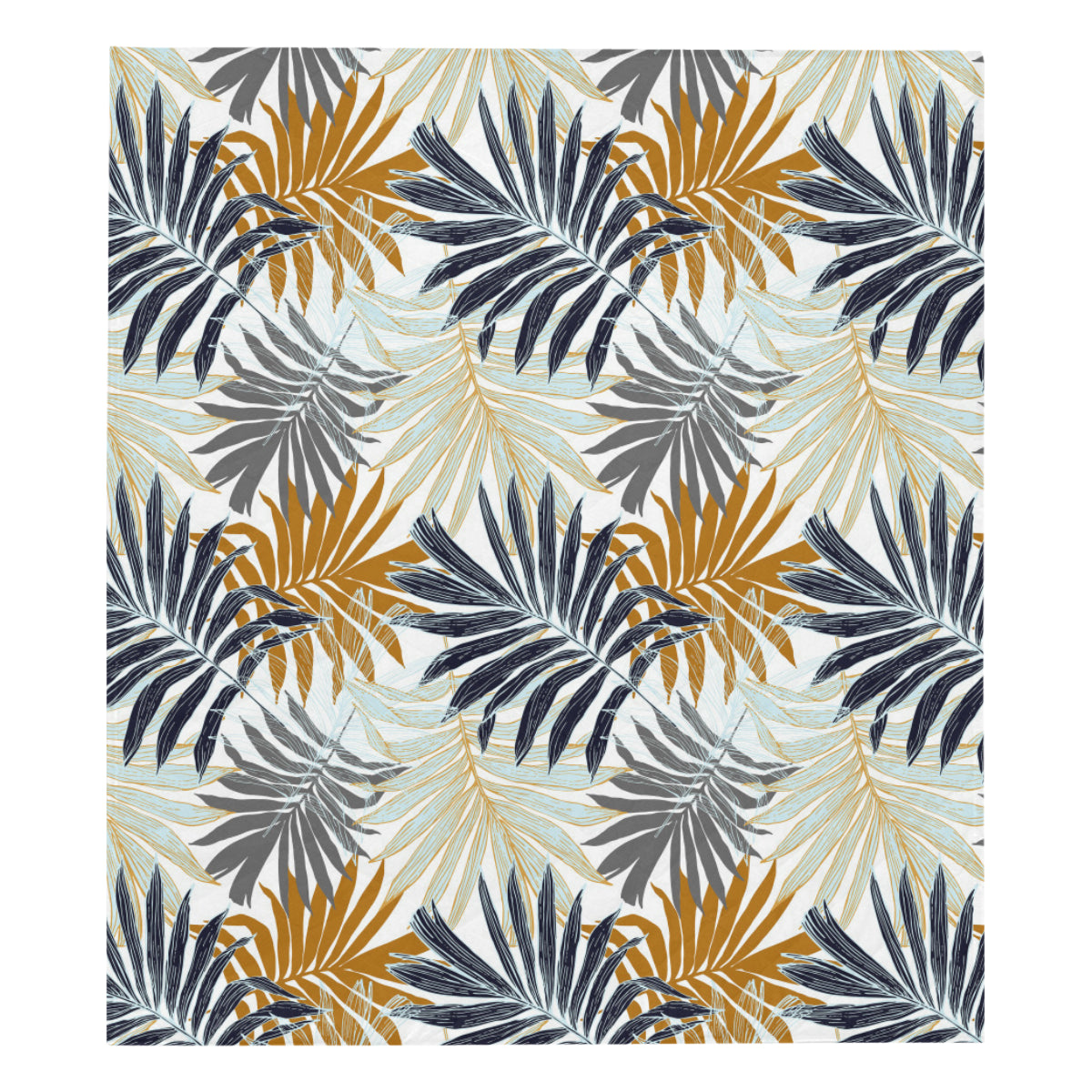 Colorful Tropical Palm Leaves Premium Quilt